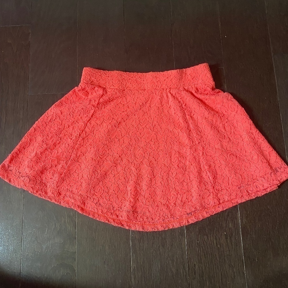🎉Ambiance Apparel Pink Flowy Lace Skirt Women’s Size Small